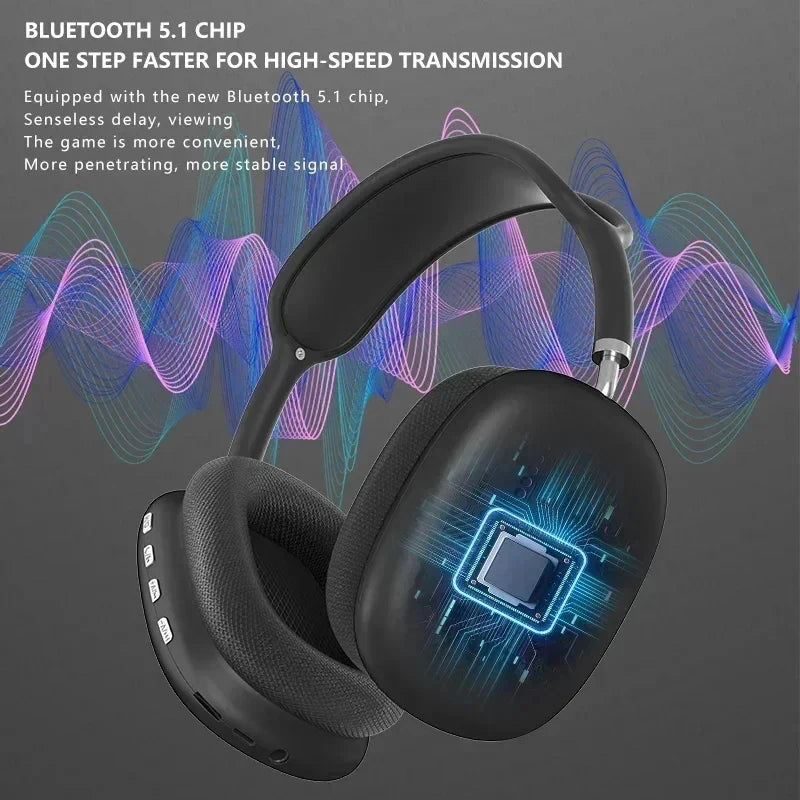 P9 Wireless Bluetooth Headset With Mic Noise Cancelling Headphones Sports Stereo Sound Earphones Sports Gaming Earbuds for Phone